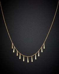 Italian Gold - 14K Pailette Charm Choker Necklace - Lyst