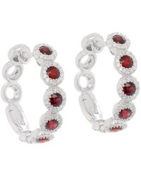 Diana M. Jewels 14k 1.30 Ct. Tw. Diamond & Ruby Earrings - Multicolour