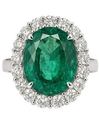 Jewels by Viomo - 18K 5.08 Ct. Tw. Diamond & Emerald Ring - Lyst