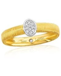 Suzy Levian CZ Jewelry - Suzy Levian Golden Helix Cz Ring - Lyst