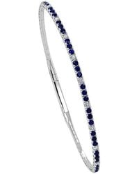 Sabrina Designs - 14k 0.22 Ct. Tw. Diamond & Ruby & Sapphire Flexible Bangle Bracelet - Lyst