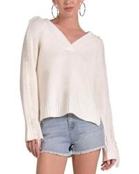 Elan - V-Neck Wool-Blend Pullover - Lyst