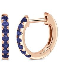 Sabrina Designs - 14K Rose 0.26 Ct. Tw. Sapphire Huggie Earring - Lyst