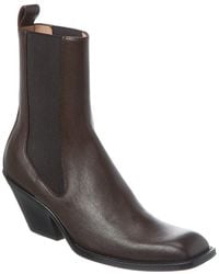 KHAITE - Austin Leather Bootie - Lyst