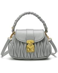 Tiffany & Fred Paris - Pleated Leather Messenger Bag - Lyst