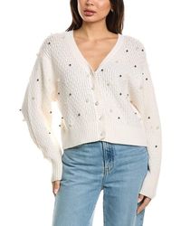 Brodie Cashmere - Beverley Bead Button Back 100% Cashmere Sweater - Lyst
