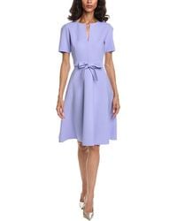 Oscar de la Renta - Wool-Blend Midi Dress - Lyst