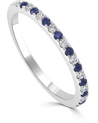 Sabrina Designs - 14k 0.27 Ct. Tw. Diamond & Sapphire Half-eternity Ring - Lyst