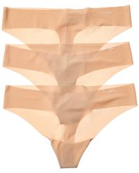 Calvin Klein - 3Pk Invisibles Microfiber Stretch Thong - Lyst