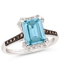 Le Vian - Le Vian 14K 1.80 Ct. Tw. Diamond & Aquamarine Eternity Ring - Lyst