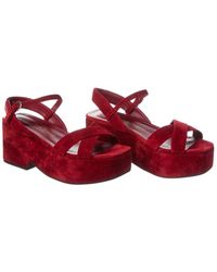 Ferragamo - Suede Platform Sandal (Authentic Pre-Owned) - Lyst