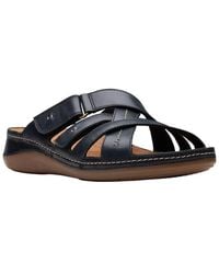 Clarks - Cecily Slide Leather Slide - Lyst