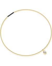 Lab Grown Diamonds - 18K Vermeil 1.28 Ct. Tw. Lab-Grown Diamond Omega Pendant Necklace - Lyst