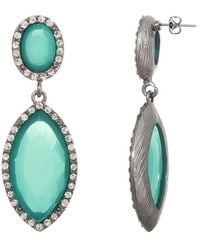 Adornia - Aqua Crystal Statement Earrings - Lyst