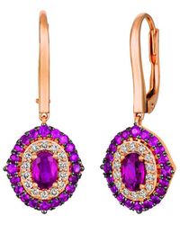 Le Vian - Le Vian 14k Strawberry Gold 1.99 Ct. Tw. Diamond & Ruby Earrings - Lyst