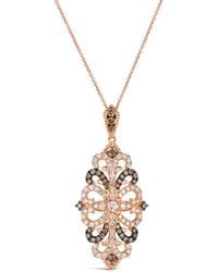 Le Vian - Le Vian Crazy Collection 14k Rose Gold 1.32 Ct. Tw. Diamond Pendant Necklace - Lyst