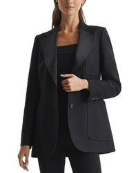 Reiss - Alana Single Breasted Tailored Wool-Blend Blazer - Lyst
