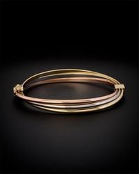 Italian Gold - 14k Tri-tone Triple Bangle Bracelet - Lyst