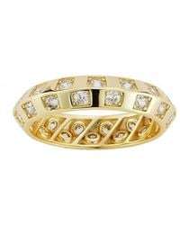 Glaze Jewelry - 14K Over Cz Checkered Band Ring - Lyst