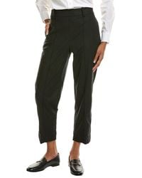 Vince - Mid Rise Pleat Front Pull-On Linen-Blend Pant - Lyst