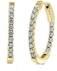 Sabrina Designs - 14k 1.05 Ct. Tw. Diamond Inside Out Hoops - Lyst