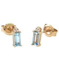 Gemstones - 0.60 Ct. Tw. Diamond & Topaz 14K Earrings - Lyst