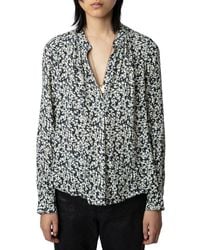 Zadig & Voltaire - Tink Crepe Bico Flowers Shirt - Lyst