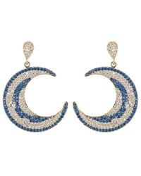 Eye Candy LA - Cz Moon Dangle Earrings - Lyst