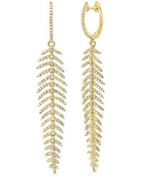 Sabrina Designs - 14k 1.42 Ct. Tw. Diamond Feather Dangle Earrings - Lyst