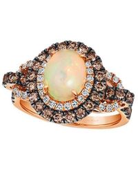 Le Vian - Center Stone 14K 1.02 Ct. Tw. Diamond & Opal Ring - Lyst