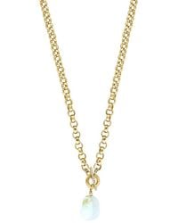 Effy Fine Jewelry - 14K 0.08 Ct. Tw. Diamond & 12Mm Pearl Necklace - Lyst