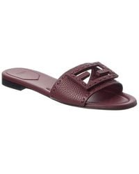 Fendi - Ff Baguette Leather Sandal - Lyst