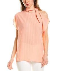 PEARL BY LELA ROSE - Sheer Check Top - Lyst