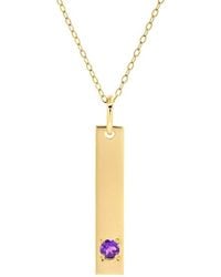 MaxColor - 14K 0.08 Ct. Tw. Amethyst Pendant Necklace - Lyst