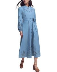 Boden - Mae Linen-Blend Shirt Dress - Lyst