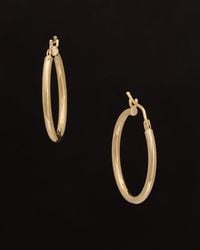 Italian Gold - 14K Polished Hoops - Lyst