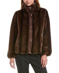 Via Spiga - Faux Fur Bomber Jacket - Lyst
