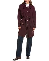 NVLT - Faux Fur Eyelash Military Coat - Lyst