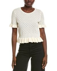 Cece - Pointelle Sweater - Lyst