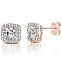 Rachel Glauber - 14k Rose Gold Plated Studs - Lyst