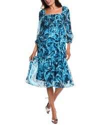 Bebe - Long Sleeve Midi Dress - Lyst