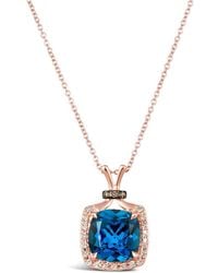 Le Vian - Le Vian Tranquility 14K Rose 4.62 Ct. Tw. Diamond & Topaz Pendant Necklace - Lyst