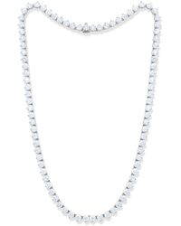 Diana M. Jewels - Fine Jewelry 18K 25.80 Ct. Tw. Lab-Grown Diamond Tennis Necklace - Lyst