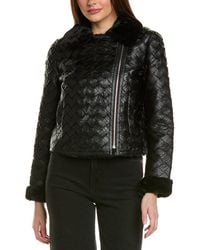 Adrienne Landau - Basketweave Bomber Jacket - Lyst