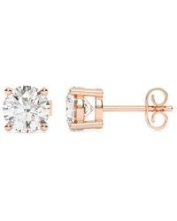 Lab Grown Diamonds - 14K 4.00 Ct. Tw. Lab-Grown Diamond Stud Earrings - Lyst