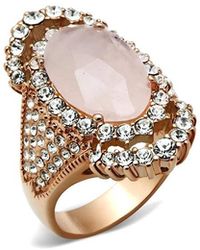 Alamode Jewelry - Rose Gold Plated Ring - Lyst