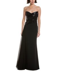 Badgley Mischka - Sequin Combo Gown - Lyst