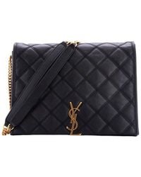 Saint Laurent - Quilted Leather Becky Shoulder Bag Small (Authentic Pre- Loved) - Lyst