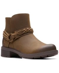 Clarks - Hearth Kaylie Leather Bootie - Lyst