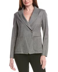 Fabiana Filippi - Pear-Neck Wool-Blend Blazer - Lyst